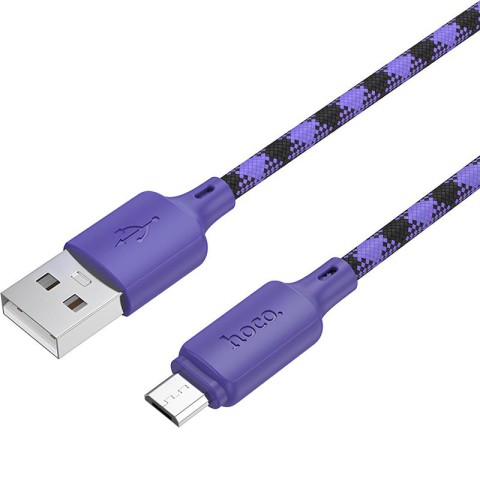 Дата кабель Hoco X116 Meridian USB to MicroUSB 2.4A (1m) Gradient Purple Mix
