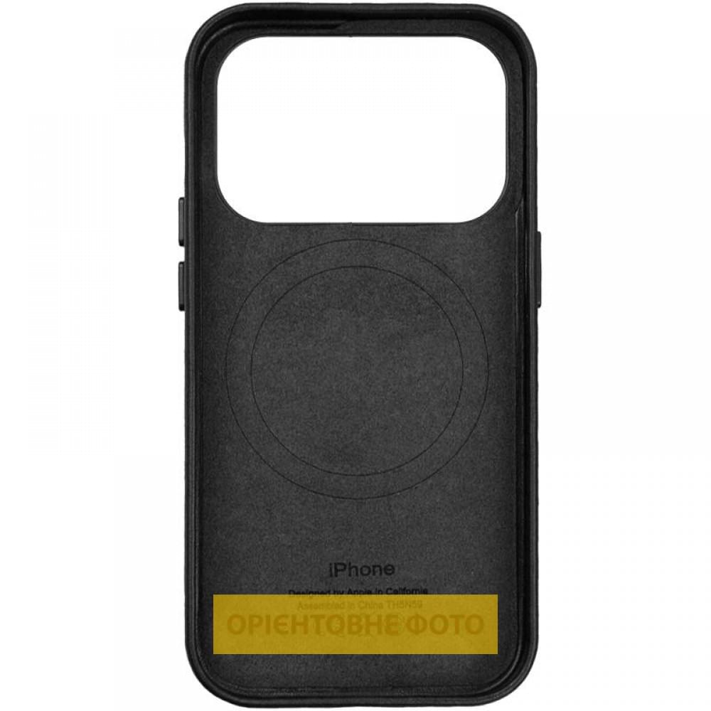 Чохол шкіряний Leather Case (AA) with MagSafe and Animation для Apple iPhone 17 (6.3") Black