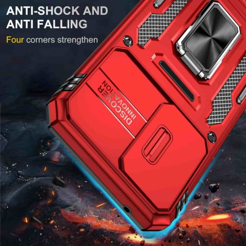 Ударостійкий чохол Camshield Army Ring для Samsung Galaxy A54 5G Червоний / Red