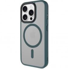 TPU+PC чохол Metal Buttons with MagSafe для Apple iPhone 15 Pro (6.1") Зелений