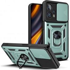 Ударостійкий чохол Camshield Serge Ring для Xiaomi Poco X4 GT Зелений
