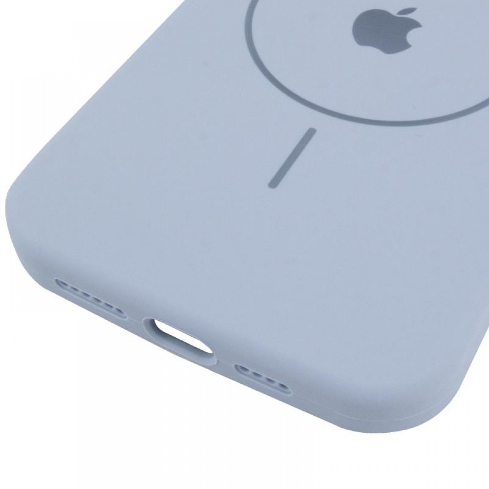 Чохол Silicone Case Full Protective (AA) V2 with MagSafe для Apple iPhone 15 Pro (6.1") Блакитний / Lilac Blue