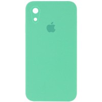 Чохол Silicone Case Square Full Camera Protective (AA) для Apple iPhone XR (6.1") Зелений / Spearmint