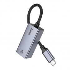 Інтернет адаптер Hoco UA37 1000 Mbps (Type-C to RJ45) Metal gray Інтернет адаптер Hoco UA37 1000 Mbps (Type-C to RJ45) Metal gray