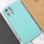 Чохол Silicone Case Full Camera Protective (AA) NO LOGO для Apple iPhone 12 Pro (6.1") Бірюзовий / Marine Green