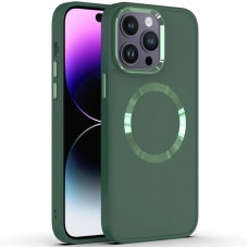 TPU чохол Bonbon Metal Style with MagSafe для Apple iPhone 14 Pro Max (6.7") Зелений / Pine green