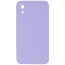 Silicone Case Square Full Camera Protective (AA) NOLOGO для Apple iPhone XR (6.1") Бузковий / Dasheen
