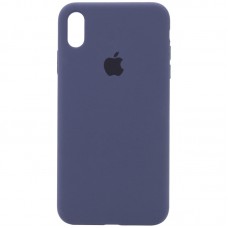 Чохол Silicone Case Full Protective (AA) для Apple iPhone X (5.8") / XS (5.8") Темний Синій / Midnight Blue