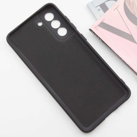 Чохол TPU GETMAN Liquid Silk Full Camera для Samsung Galaxy S21 FE Чорний / Black