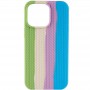Чохол Silicone case Full Braided для Apple iPhone 13 Pro (6.1") М'ятний / Блакитний