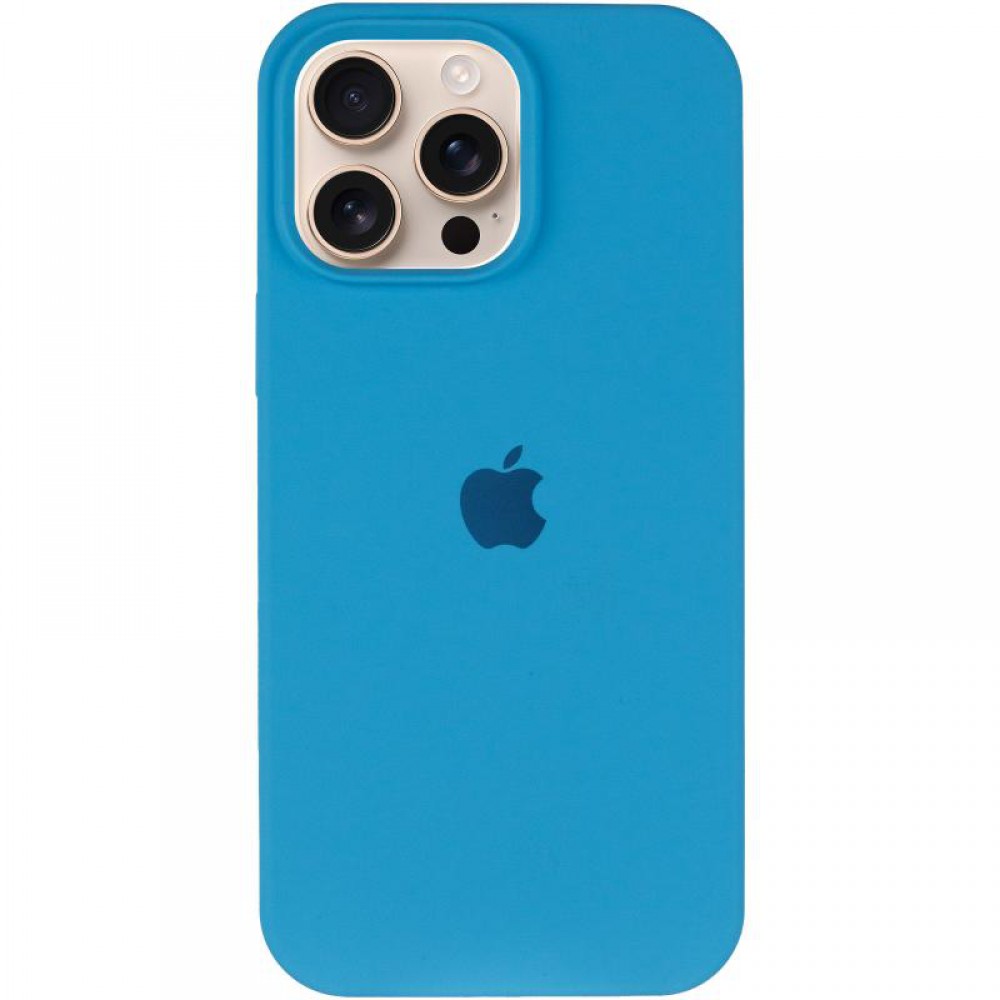 Чохол Silicone Case Full Protective (AA) для Apple iPhone 14 Pro (6.1") Блакитний / Blue
