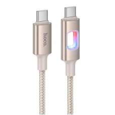 Дата кабель Hoco U144 New Type-C to Type-C 60W (1.2m) Gold