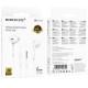 Навушники Borofone BM100 Fuente universal with microphone (3.5mm/1.2m) White