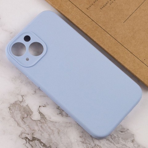 Чохол Silicone Case Full Camera Protective (AA) NO LOGO для Apple iPhone 14 (6.1") Блакитний / Lilac Blue