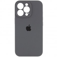 Чохол Silicone Case Full Camera Protective (AA) для Apple iPhone 15 Pro Max (6.7") Сірий / Dark Gray