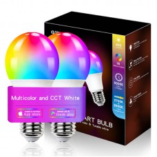 Світлодіодна RGB лампочка Smart bulb light 2pcs with Bluetooth E27 with app White