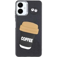 Чохол TPU Leather Toys для Samsung Galaxy A07 Coffee / Black