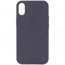 Чохол Silicone Case Full Protective (AA) NO LOGO для Apple iPhone X / XS (5.8") Сірий / Dark Gray