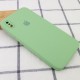 Чохол Silicone Case Square Full Camera Protective (AA) для Apple iPhone X / XS (5.8") М'ятний / Mint