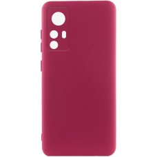 Чохол TPU GETMAN Liquid Silk Full Camera для Xiaomi 12T / 12T Pro Бордовий / Marsala