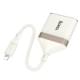 Перехідник Hoco UA40 Crystal 2in1 Lightning to SD/TF (0.15m) Apricot