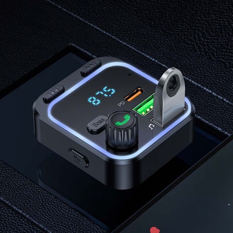 АЗП FM модулятор Borofone BC53 Highway PD20W+QC3.0 (2USB-A/1C) Black