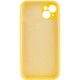 Чохол Silicone Case Full Camera Protective (AA) NO LOGO для Apple iPhone 13 (6.1") Жовтий / Yellow