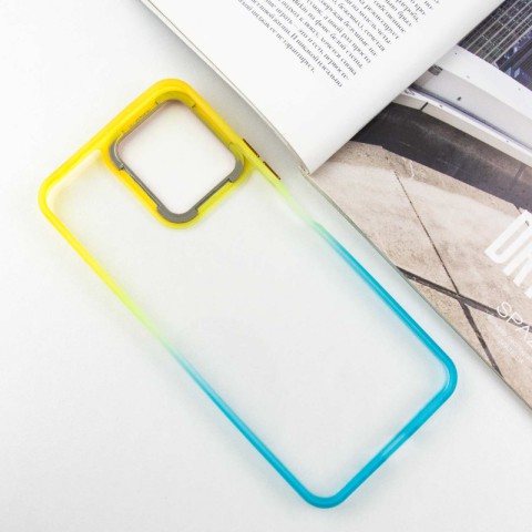 Чохол TPU+PC Fresh sip series для Xiaomi Redmi 12 Бірюзовий / Помаранчевий