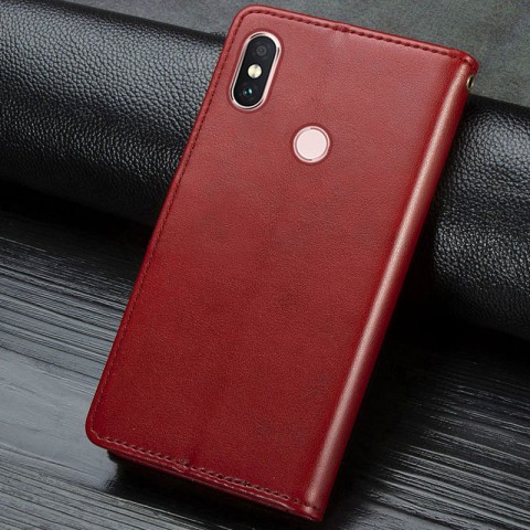 Шкіряний чохол-книжка GETMAN Gallant (PU) для Xiaomi Redmi Note 5 Pro / Note 5 (AI Dual Camera) Червоний