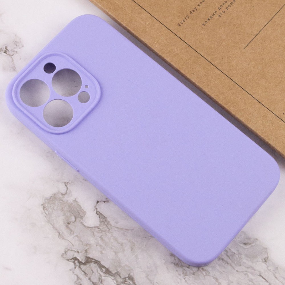 Чохол Silicone Case Full Camera Protective (AA) NO LOGO для Apple iPhone 14 Pro Max (6.7") Бузковий / Dasheen