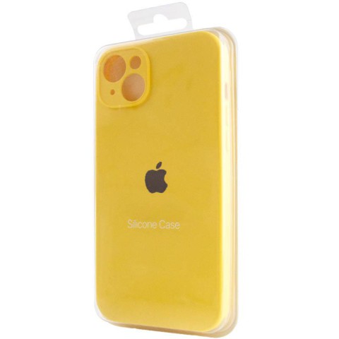 Чохол Silicone Case Full Camera Protective (AA) для Apple iPhone 15 (6.1") Жовтий / Yellow