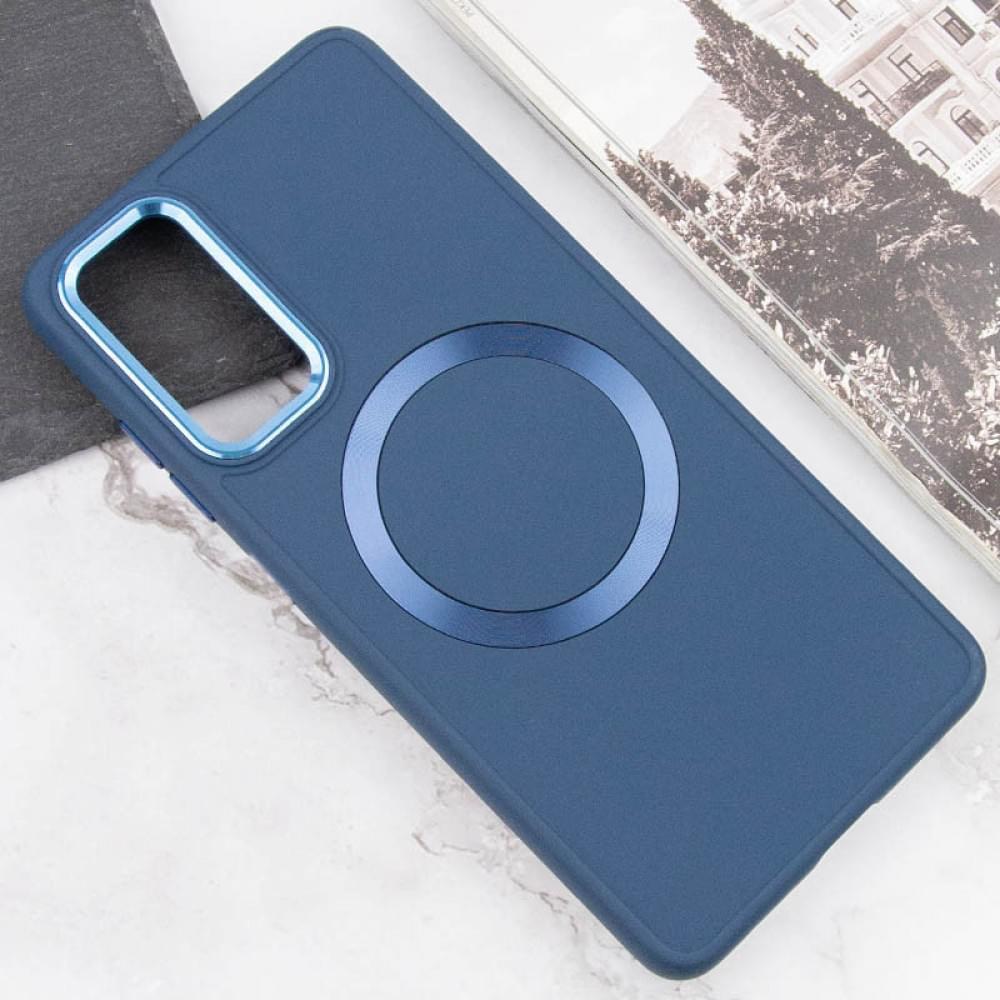 TPU чохол Bonbon Metal Style with MagSafe для Samsung Galaxy A25 5G Синій / Cosmos Blue