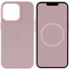 Чохол Silicone case (AAA) with Magsafe and Animation для Apple iPhone 13 Pro Max (6.7") Рожевий / Chalk Pink