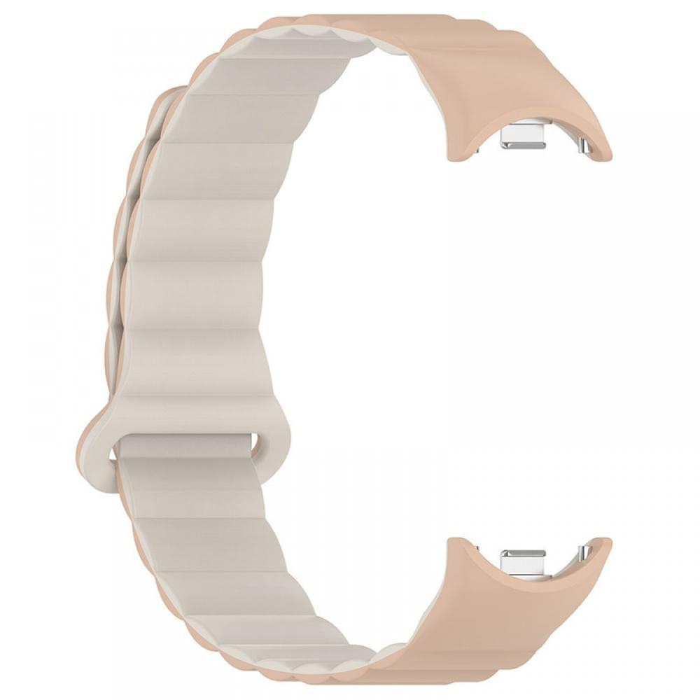 Ремінець Dual-color Magnetic для Xiaomi Mi Band 9/8/10 Beige / White