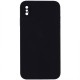Silicone Case Square Full Camera Protective (AA) NOLOGO для Apple iPhone XS Max (6.5") Чорний / Black
