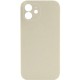 Чохол Silicone Case Full Camera Protective (AA) NO LOGO для Apple iPhone 12 (6.1") Бежевий / Antique White