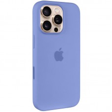 Чохол Silicone case (AAA) with Magsafe and Animation (button) для Apple iPhone 16 Pro (6.3") Periwinkle