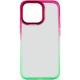 Чохол TPU+PC Fresh sip series для Apple iPhone 14 Pro (6.1") Салатовий / Рожевий