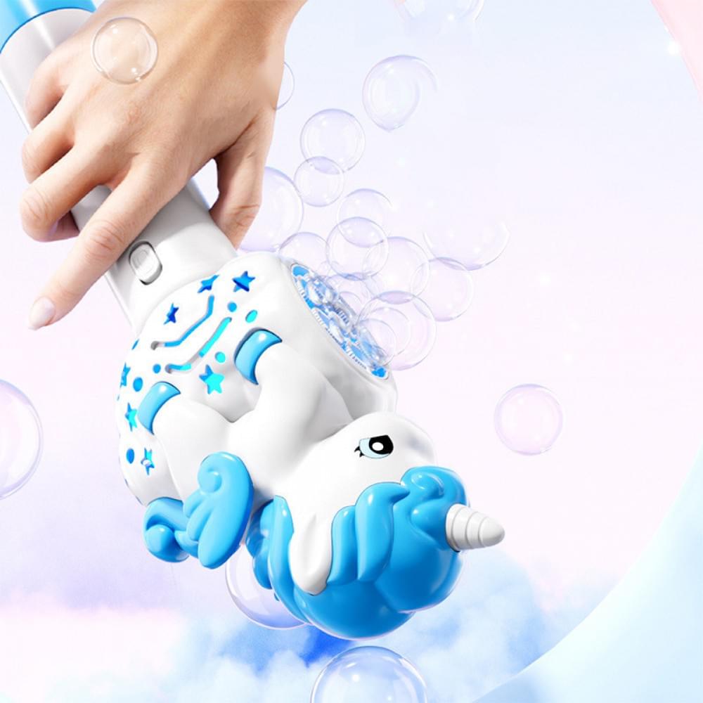 Пістолет з мильними бульбашками H055 Little Unicorn + bottle 50ml Light Blue