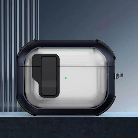 Футляр протиударний Locking Button для навушників Airpods Pro 3 Blue