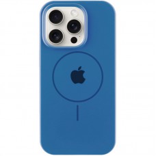 Чохол Silicone Case Full Protective (AA) with MagSafe для Apple iPhone 15 Pro Max (6.7") Синій / Denim Blue