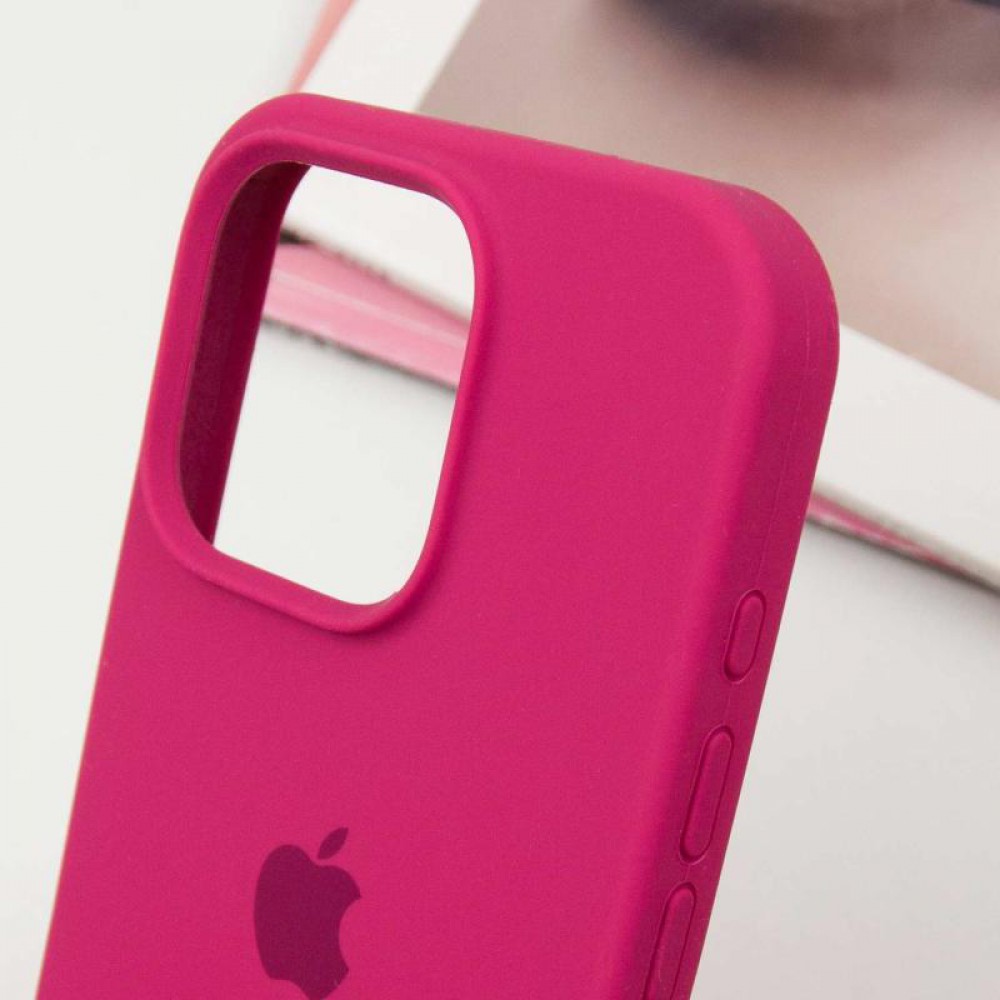 Чохол Silicone Case Full Protective (AA) для Apple iPhone 16 Pro (6.3") Червоний / Rose Red