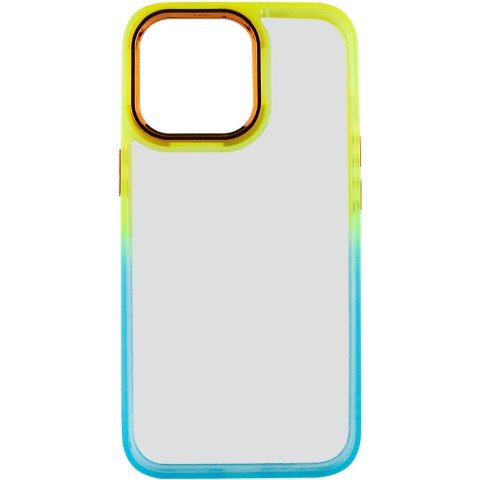 Чохол TPU+PC Fresh sip series для Apple iPhone 13 Pro Max (6.7") Бірюзовий / Помаранчевий