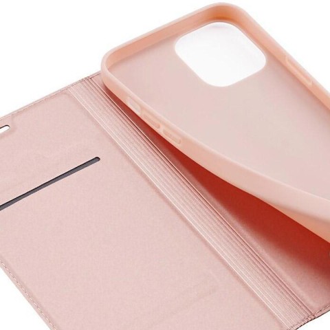 Чохол-книжка Dux Ducis з кишенею для візиток для Apple iPhone 14 Pro (6.1") Rose Gold
