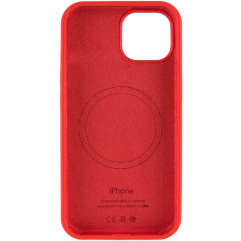 Чохол Silicone Case Full Protective (AA) with MagSafe для Apple iPhone 15 Plus (6.7") Червоний / Red