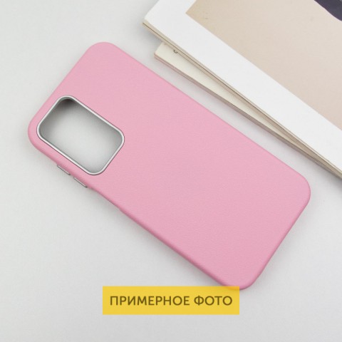 Шкіряний чохол Leather Case Metal Buttons для Xiaomi Redmi Note 13 Pro 4G / Poco M6 Pro 4G Light Pink