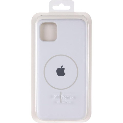 Чохол Silicone Case Full Protective (AA) with MagSafe для Apple iPhone 11 Pro Max (6.5") Білий / White