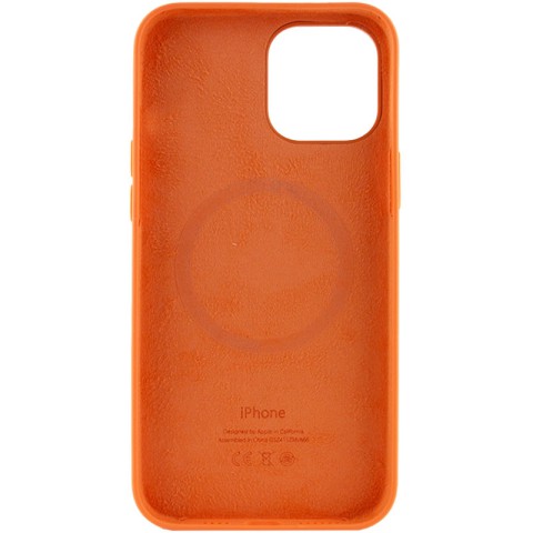 Чохол Silicone case (AAA) with Magsafe and Animation для Apple iPhone 12 Pro Max (6.7") Помаранчевий / Kumquat