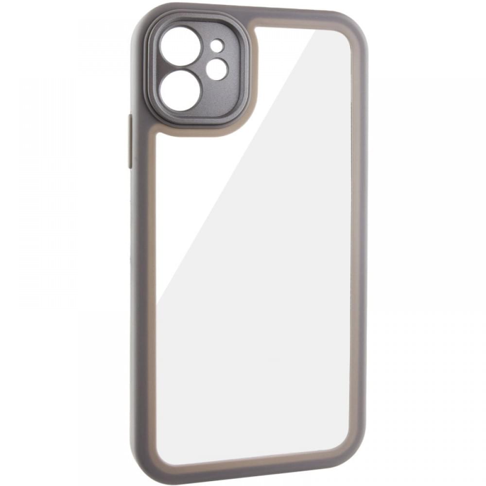 TPU чехол Transparent + Colour 1,5mm для Apple iPhone 12 (6.1")