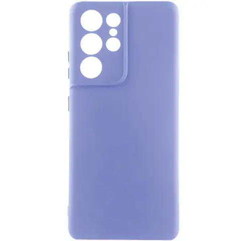 Чохол TPU GETMAN Liquid Silk Full Camera для Samsung Galaxy S22 Ultra Бузковий / Dasheen